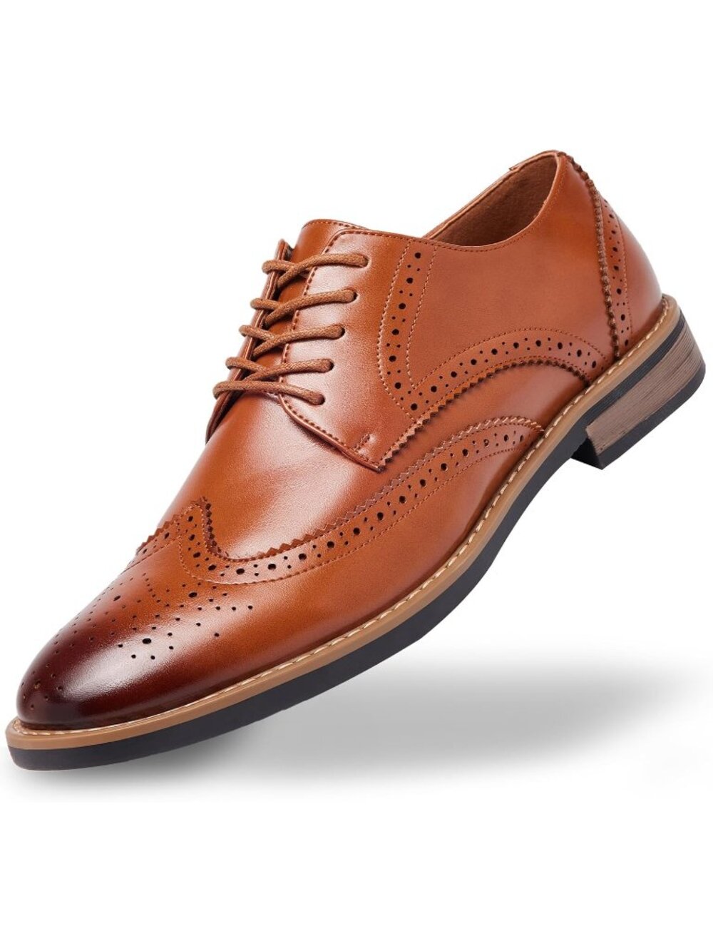 Men's Brown Classic Formal Business Lace Up Comfort Oxford Dress Shoes